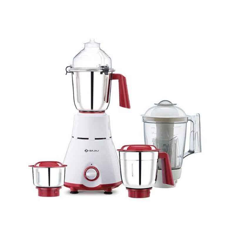 Bajaj GX 4701 800W White & Red Mixer Grinder with 4 Jars, 410514