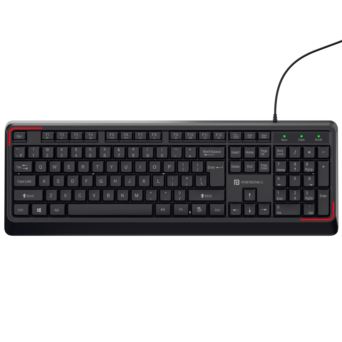 PORTRONICS-Faster Ki-Pad Wired Keyboard