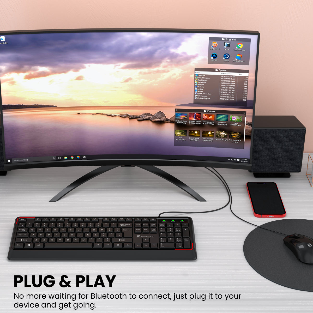 PORTRONICS-Faster Ki-Pad Wired Keyboard