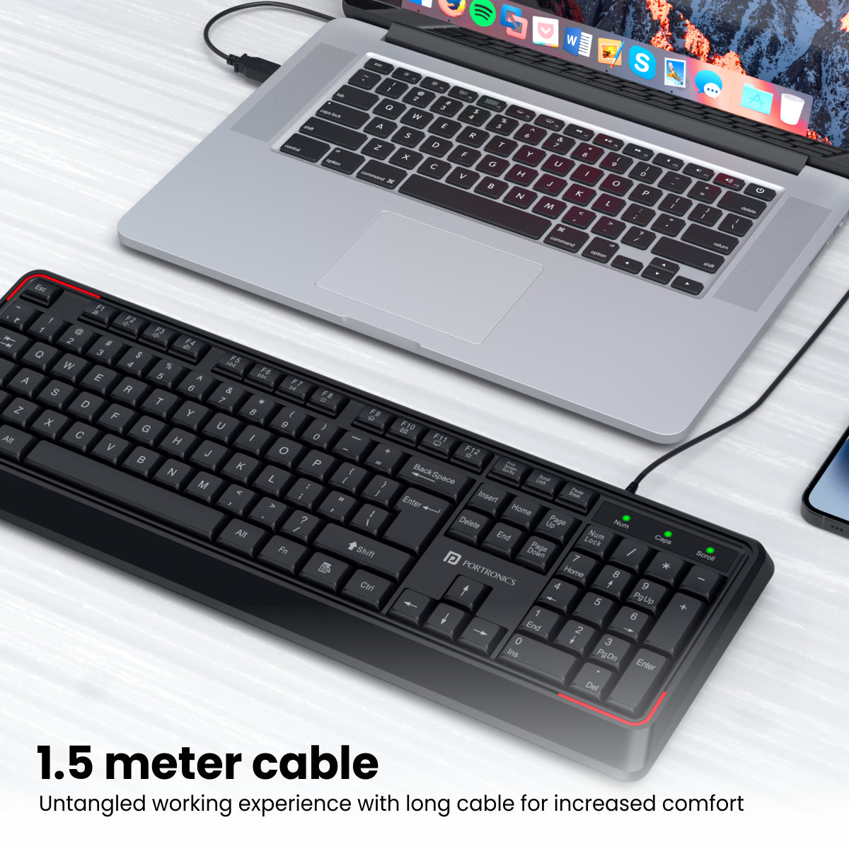 PORTRONICS-Faster Ki-Pad Wired Keyboard