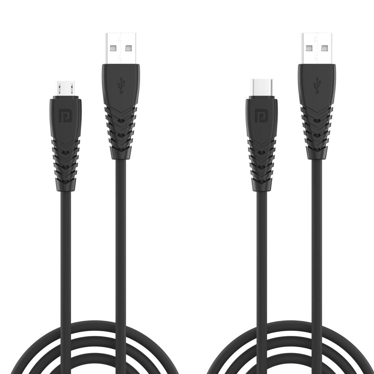 PORTRONICS-2 Cables Combo of Konnect Core Type C And Micro USB
