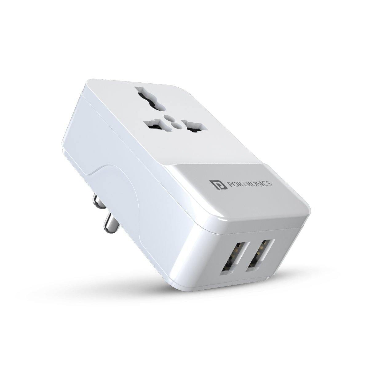 PORTRONICS-Adapto III - Dual Usb Port With Ac Socket