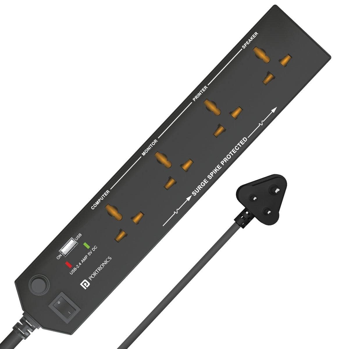 PORTRONICS-Power Plate 4 USB Power & Surge Protector