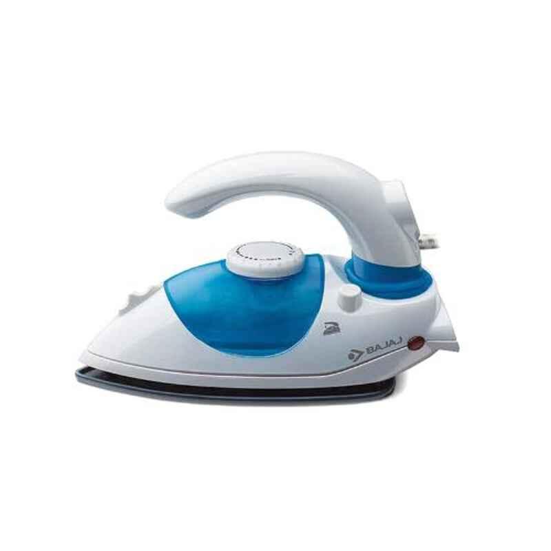 Bajaj Majesty Travellesta 800W White & Blue Travel Friendly Steam Iron, 440506