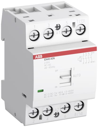 ABB ESB40-30N-06 ESB Contactor, 230 V ac/dc Coil, 2 Pole, 40 A, 9.2 kW, 3NO