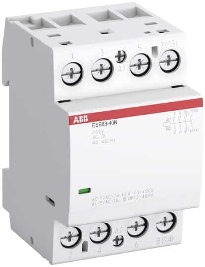 ABB ESB63-20N-06 ESB Contactor, 230 V ac Coil, 2 Pole, 63 A, 14.5 kW, 2NO