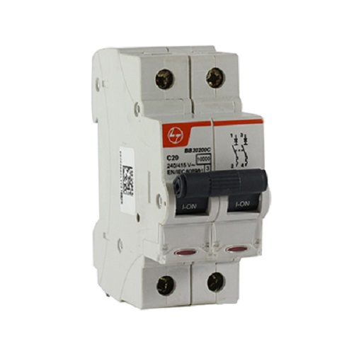 L&T 40A Double Pole DC MCB, BJ2040DC