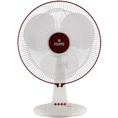 Polycab Unicorn 400mm Table Fan(White Maroon)