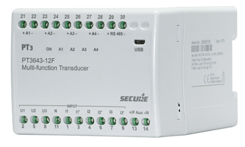 Secure 3ph Multifunction Transducer, Accuracy Class 0.2, Output 4 - PT3 X43-12F