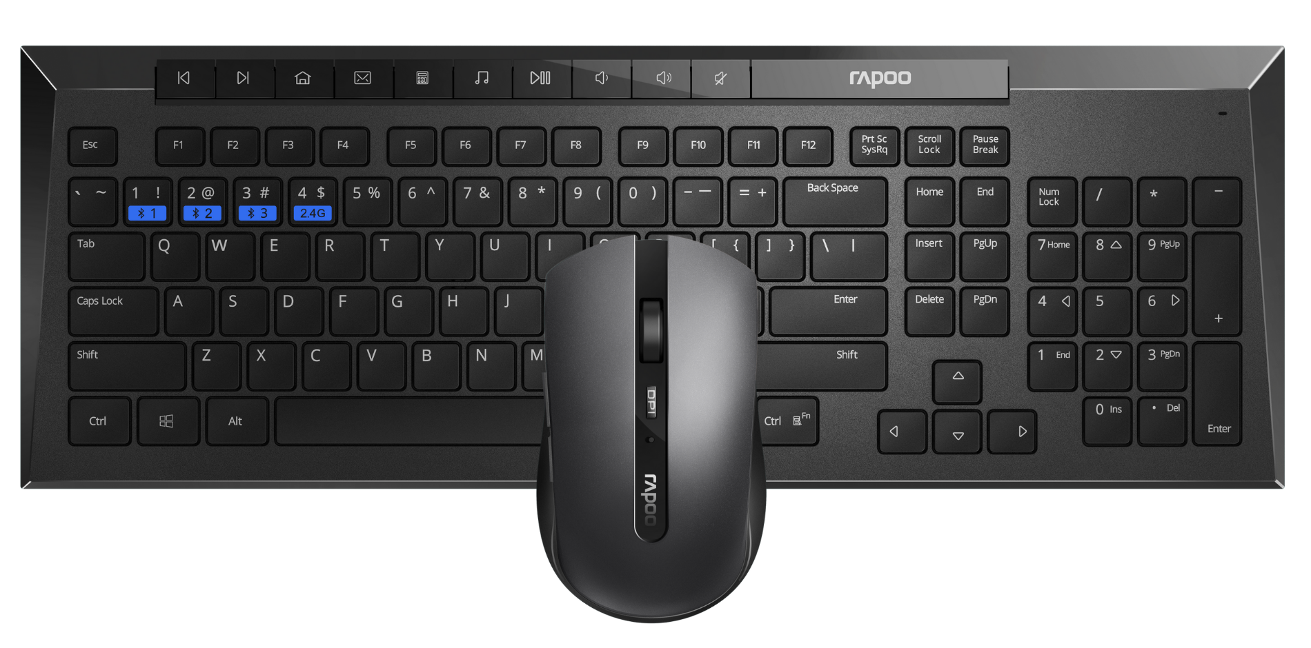 Rapoo -  8200M-Multi-mode Wireless Keyboard & Mouse Combo