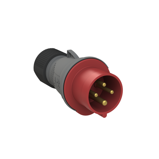ABB, Tough & Safe IP67 Red Cable Mount 3P+N+E Industrial Power Plug, Rated At 125A, 415 V-2CMA166828R1000