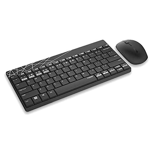 Rapoo - 8000S Wired Optical Mouse & Keyboard Combo