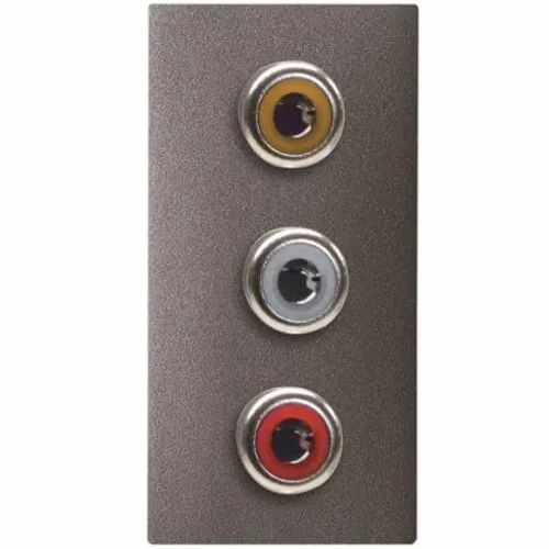 ABB N2155.3 BL - 3x RCA connection unit-2CLA215530N1101