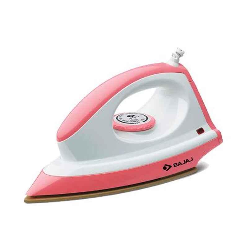 Bajaj Majesty Canvas 1000W White & Pink Dry Iron, 440307