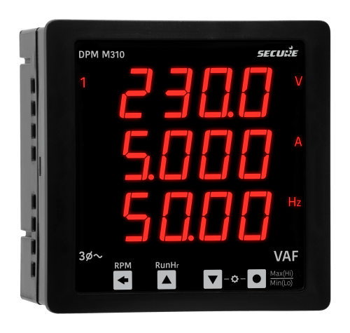 Secure AC Ammeter, Accuracy DPM Single Phase - DPM96I360-2