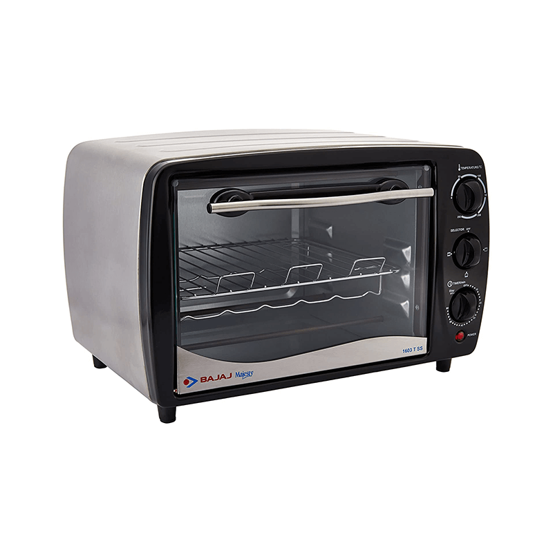 Bajaj 1603 TSS 16L Oven Toaster Grill(OTG) with Power Coated Stainless Steel Body Silver 420041
