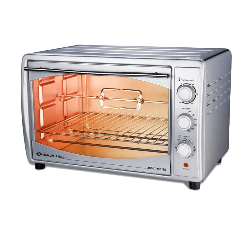 Bajaj Majesty 4500 TMCSS 45 Litre Oven Toaster Grill (OTG) with Convection & Motorised Rotisserie 420062