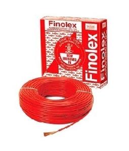 Finolex 6 Sq.mm 90 m Single Core Red Halogen Free Flame Retardent (HFFR) Industrial Cable-10407