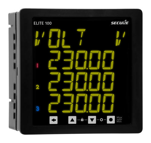 Secure VAF + Power + PF + Current/Power Demand + RPM + THD + Min-Max + Active/Apparent Forward Energy + RS485 Modbus - Elite30A