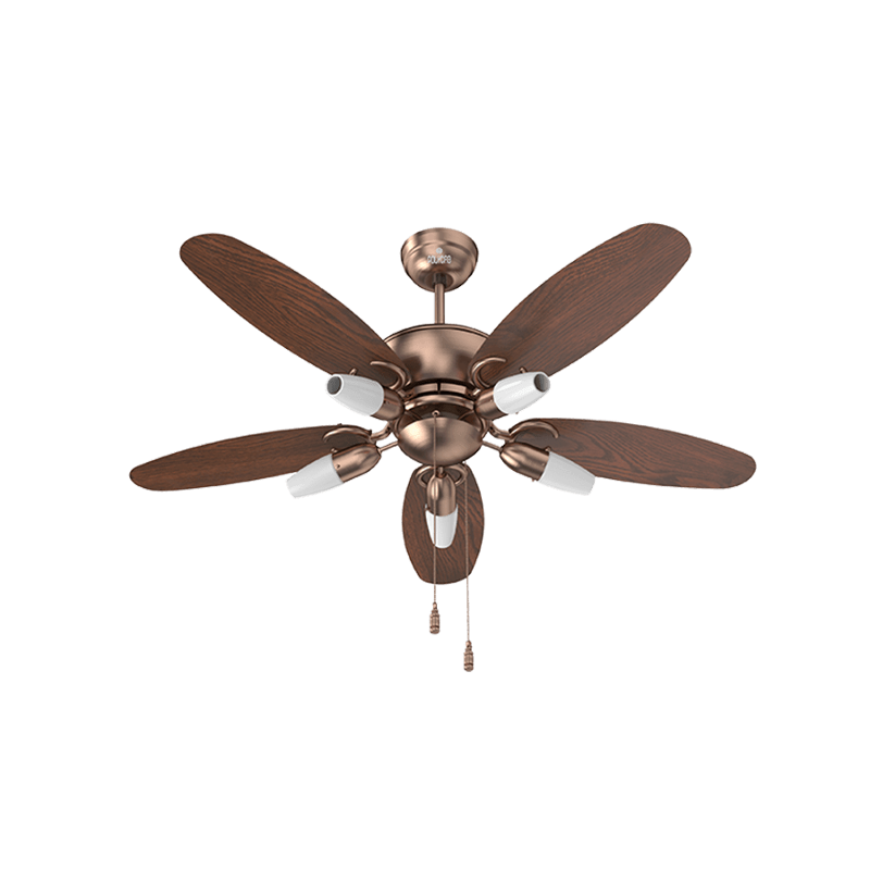 Polycab Superia Lite SP02 75W 340rpm Antique Copper Rose Wood Ceiling Fan With Remote