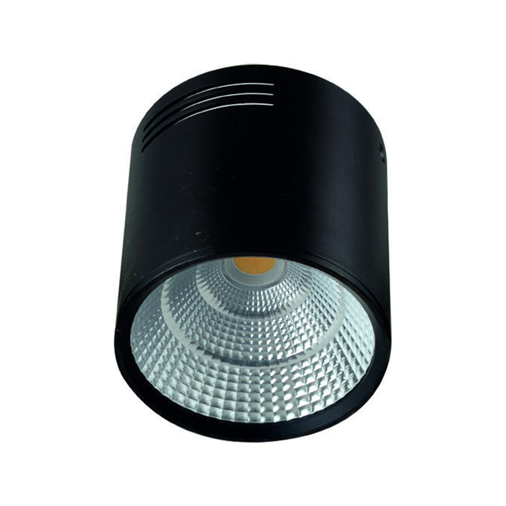 LED COB 07W Cylindrical Surface Mount Downlight Black Body Neutral White-4000K-CSM07W4K