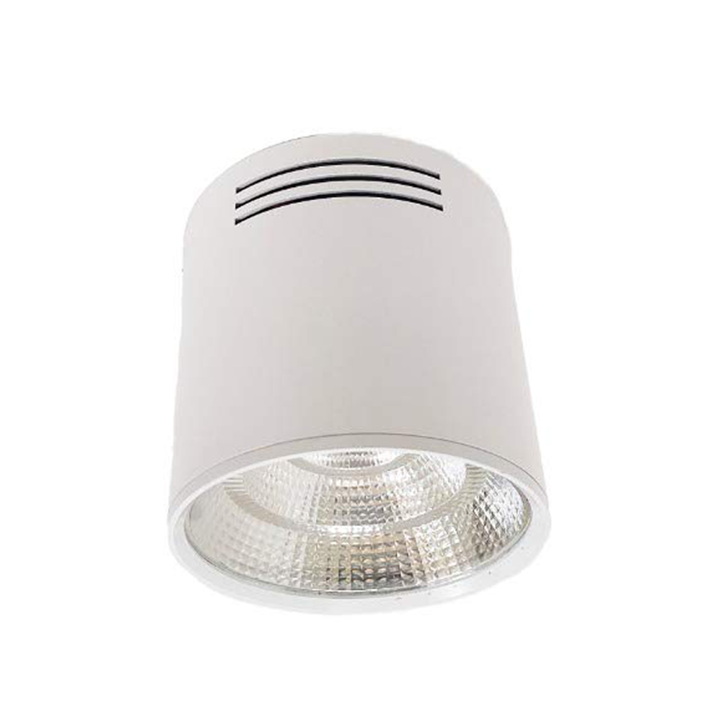 LED COB 30W Cylindrical Surface Mount Downlight White Body Cool White-6000K-CSM30W4K