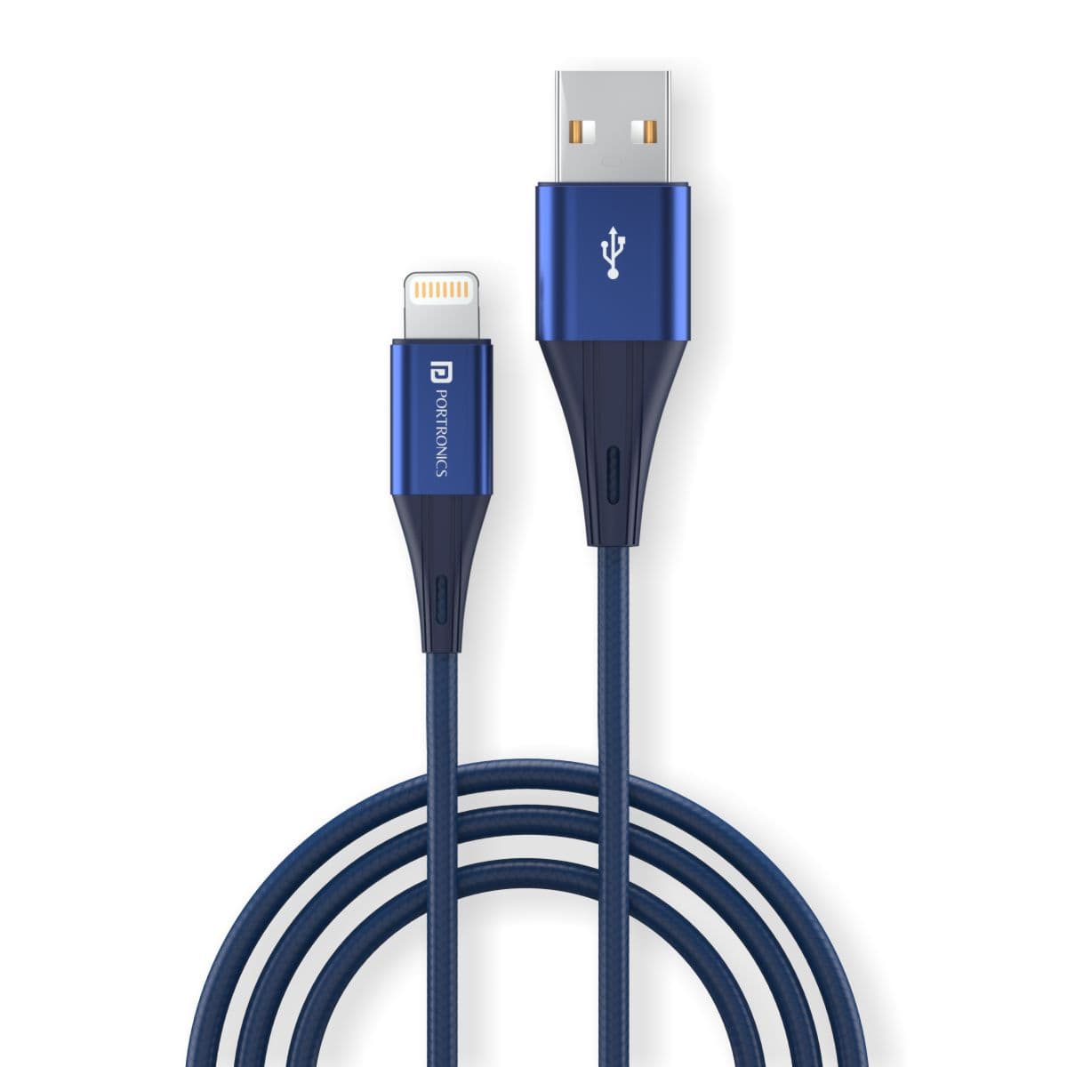 PORTRONICS-Konnect B+ Nylon Braided 8 Pin USB Cable