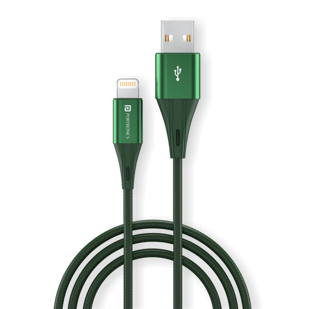 PORTRONICS-Konnect B+ Nylon Braided 8 Pin USB Cable