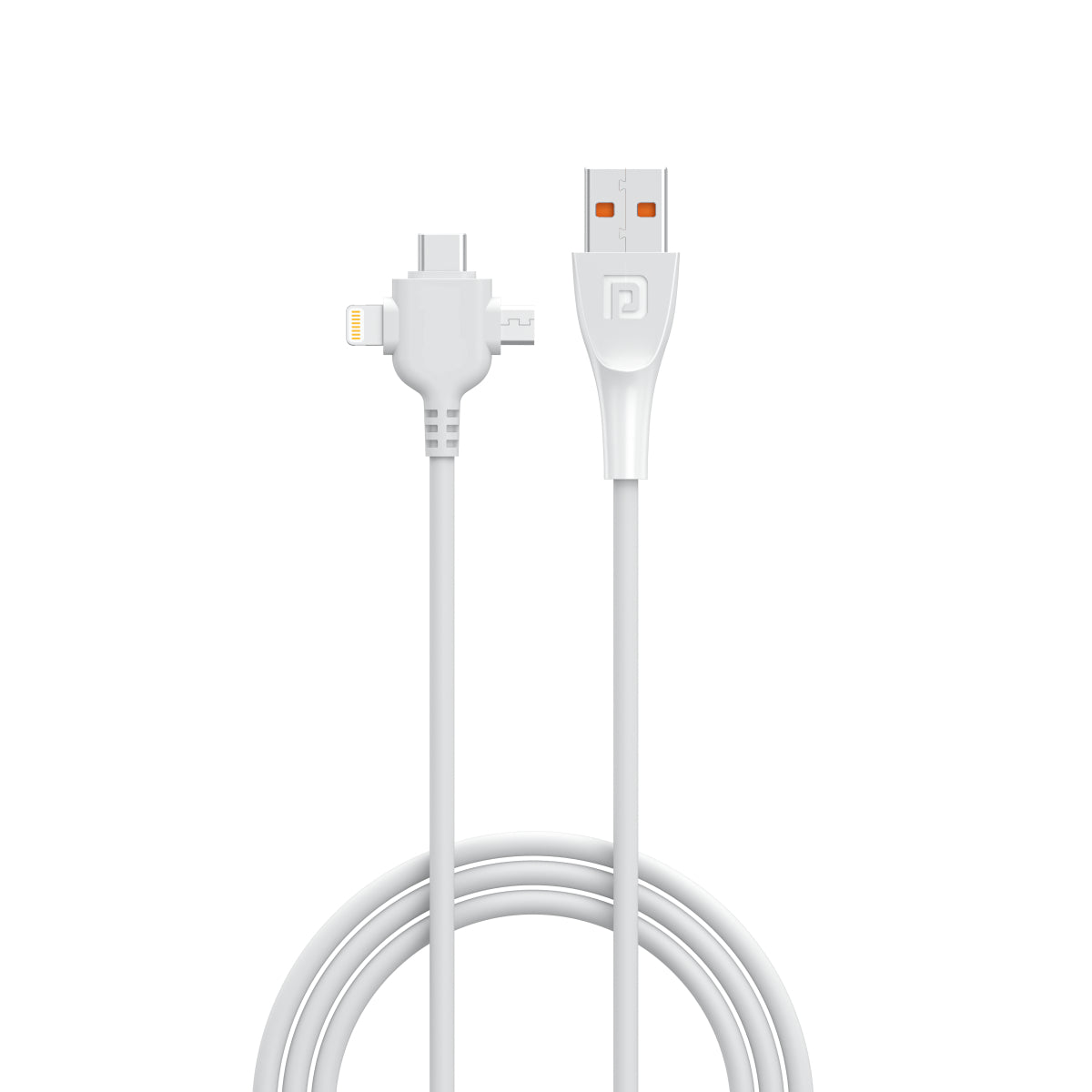 PORTRONICS-Konnect Spydr 3 Micro USB 8 Pin And Type C Cable