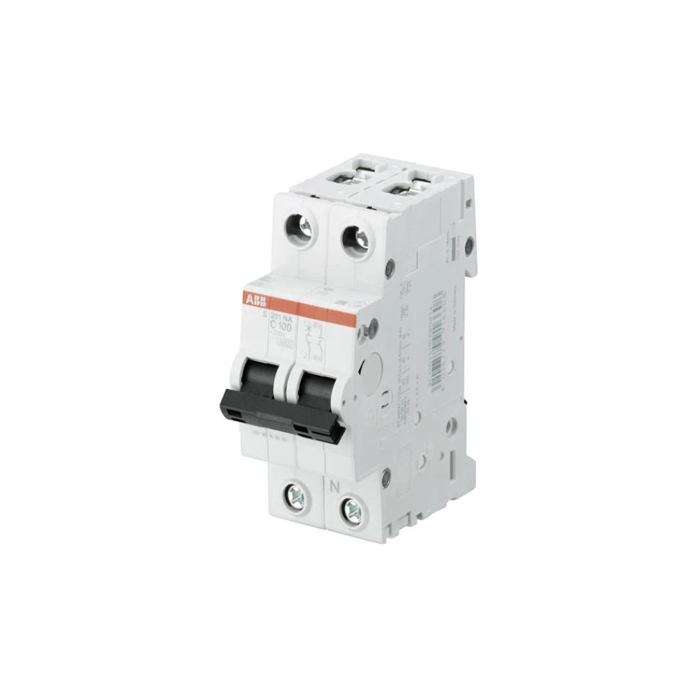ABB-S202-C100 2CDS252001R0824 ABB Miniature Circuit Breaker S200 80-100A 2P C 100 A