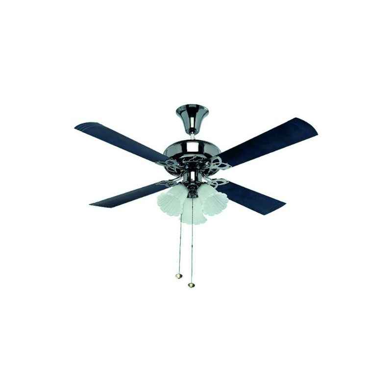 Crompton 72W Uranus Black Silver Under Light Ceiling Fan, Sweep: 1200 mm