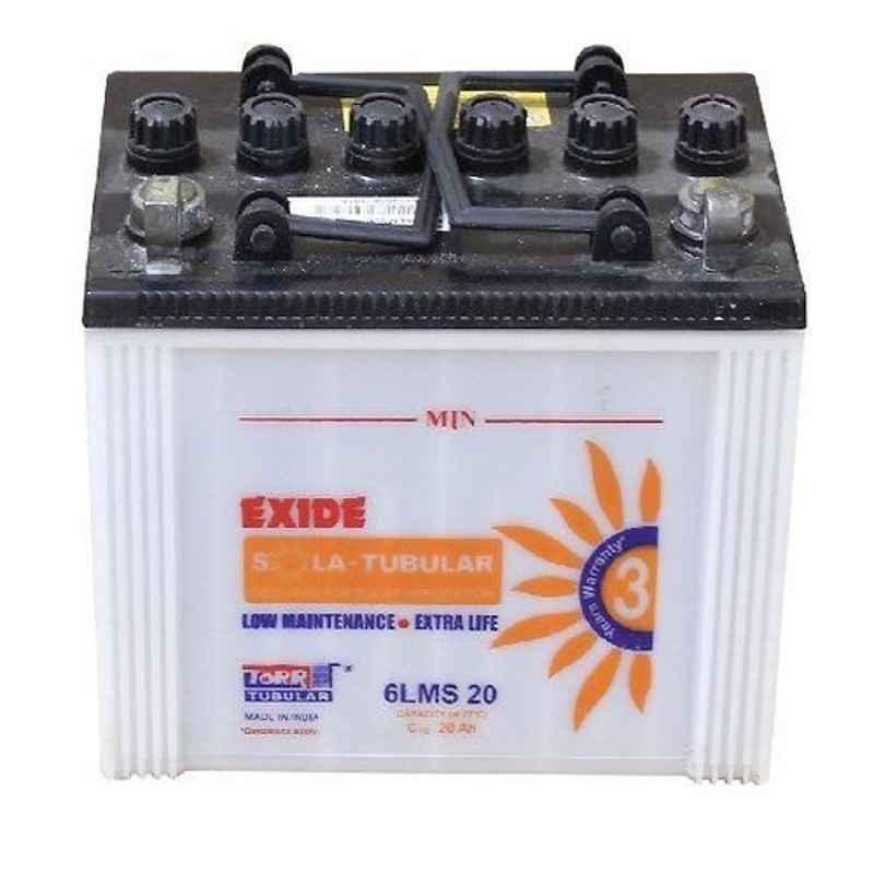 Exide 20Ah Solar Tubular Battery, 6LMS20