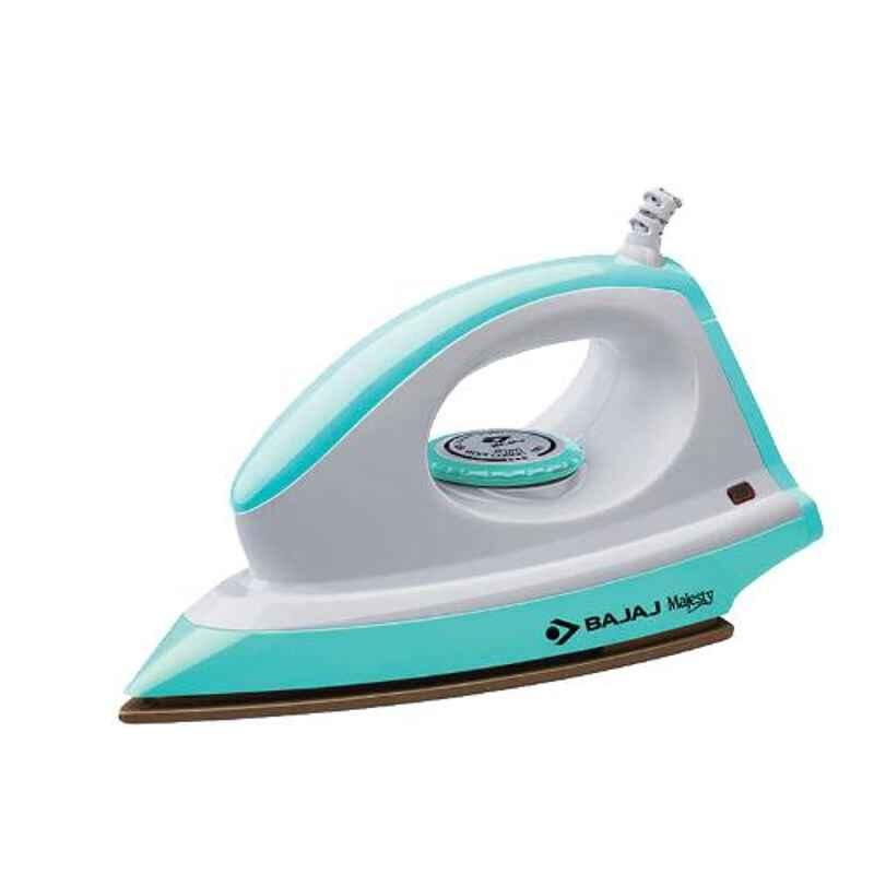Bajaj Majesty Canvas 1000W White & Green Dry Iron, 440305