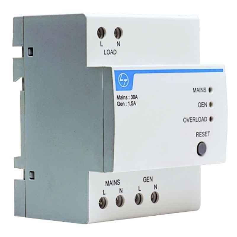 L&T 30A/30A Single Phase Automatic Changeover with Current Limiter (ACCL), AUCL01030030