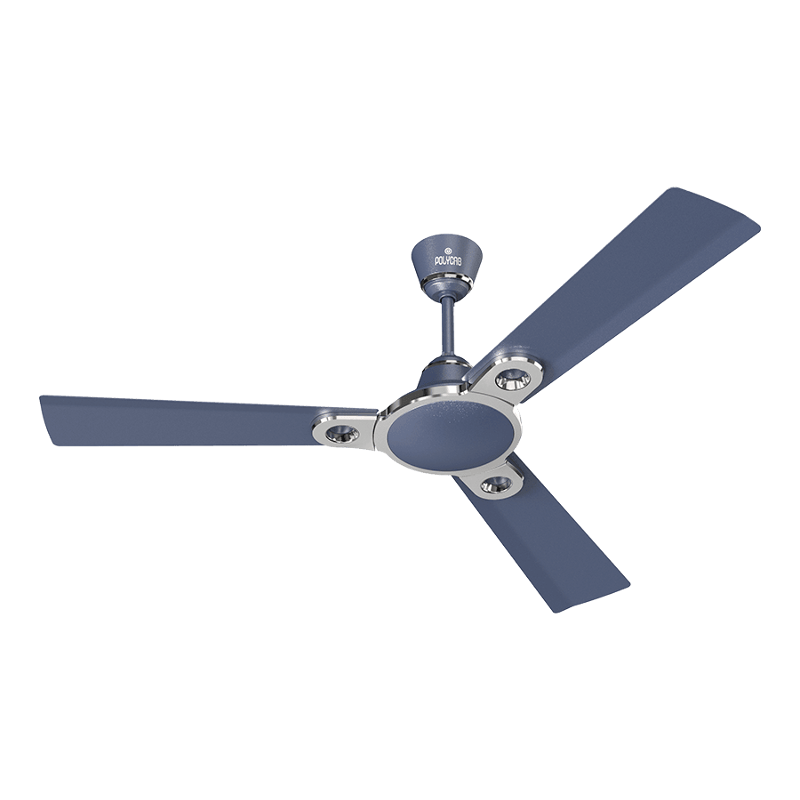 Polycab Eleganz Purocoat 75W 400rpm Indigo Blue Ceiling Fan, Sweep: 1200 mm