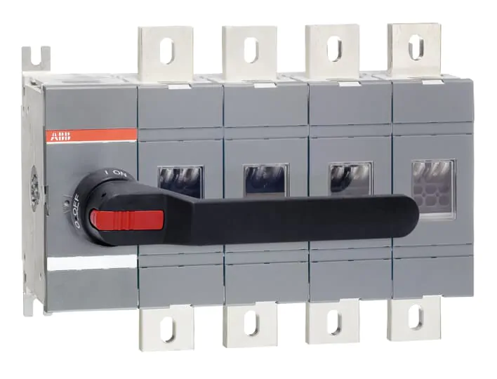 ABB OT Pole Base Mounting Switch Disconnector - 1000A Maximum Current, 1000kW Power Rating, IP65