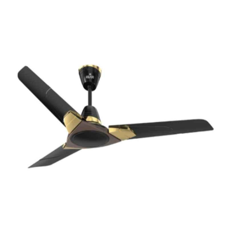 Polycab Aereo 75W 400rpm Matt Black Chocolate Gold Premium Ceiling Fan, FCEPRST262M