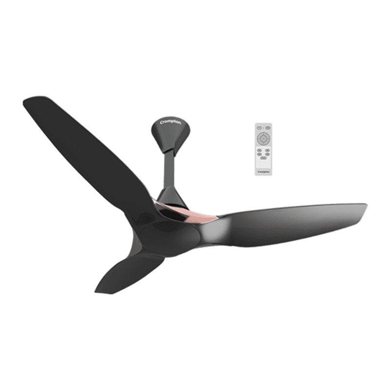 Crompton Silent Pro Enso 42W Charcoal Grey Anti-Dust Ceiling Fan with Remote, Sweep: 1225 mm