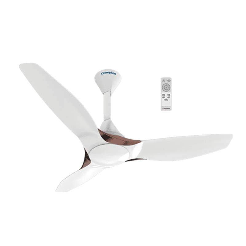 Crompton Silent Pro Enso 42W Mist White Ceiling Fan with Remote, Sweep: 1225 mm