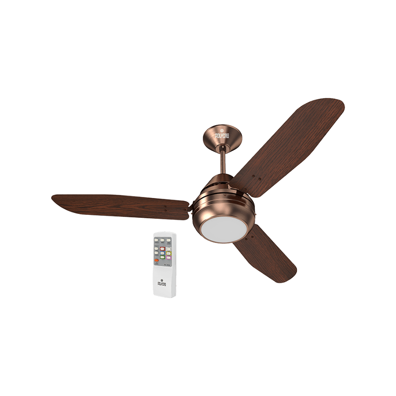 Polycab Superia Lite SP01 75W 340rpm Antique Copper Rose Wood Ceiling Fan, Sweep: 1200 mm