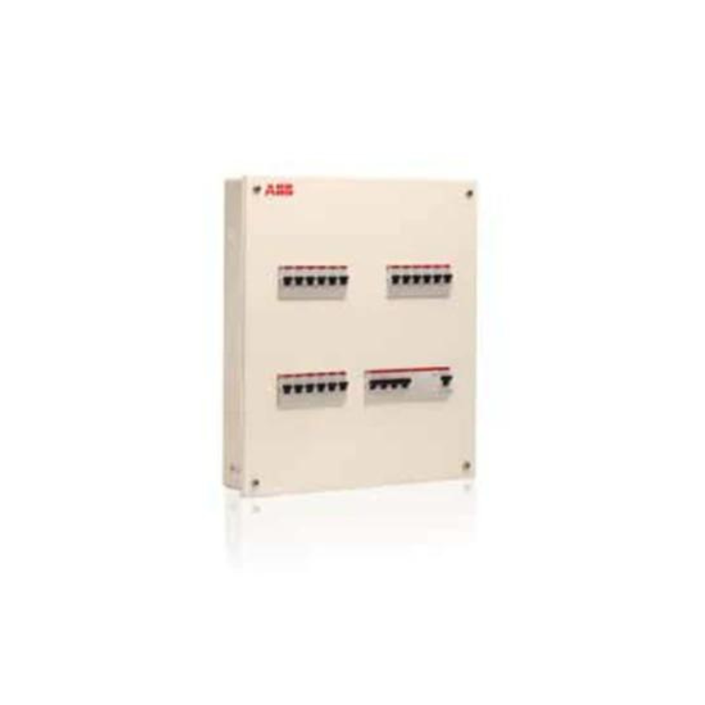 ABB Classic Series Distribution Board 16 Way, 8 + 48 Module, PPI, Double Door - Metal, IP 43 (Ref No.: 1SYN8690100R0161)