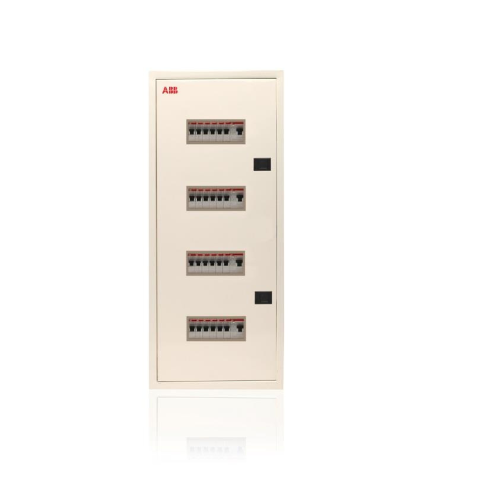 ABB Classic Series Distribution Board 12 Way, 8 + 6 + 36 Module, PPI, Double Door - Metal, IP 43 (Ref No.: 1SYN869030R0001)