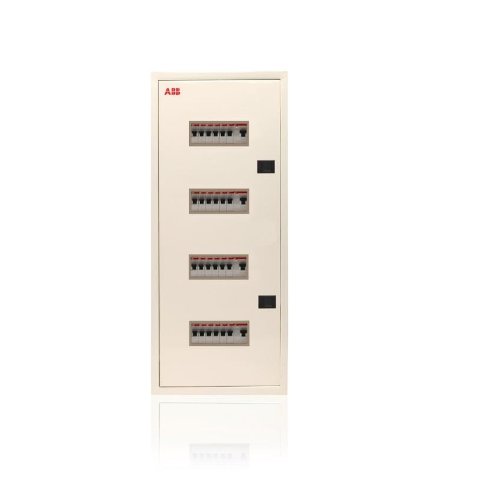 ABB Classic Series Distribution Board 8 Way, 8 + 6 + 24 Module, PPI, Double Door - Metal, IP 43 (Ref No.: 1SYN869029R0001)