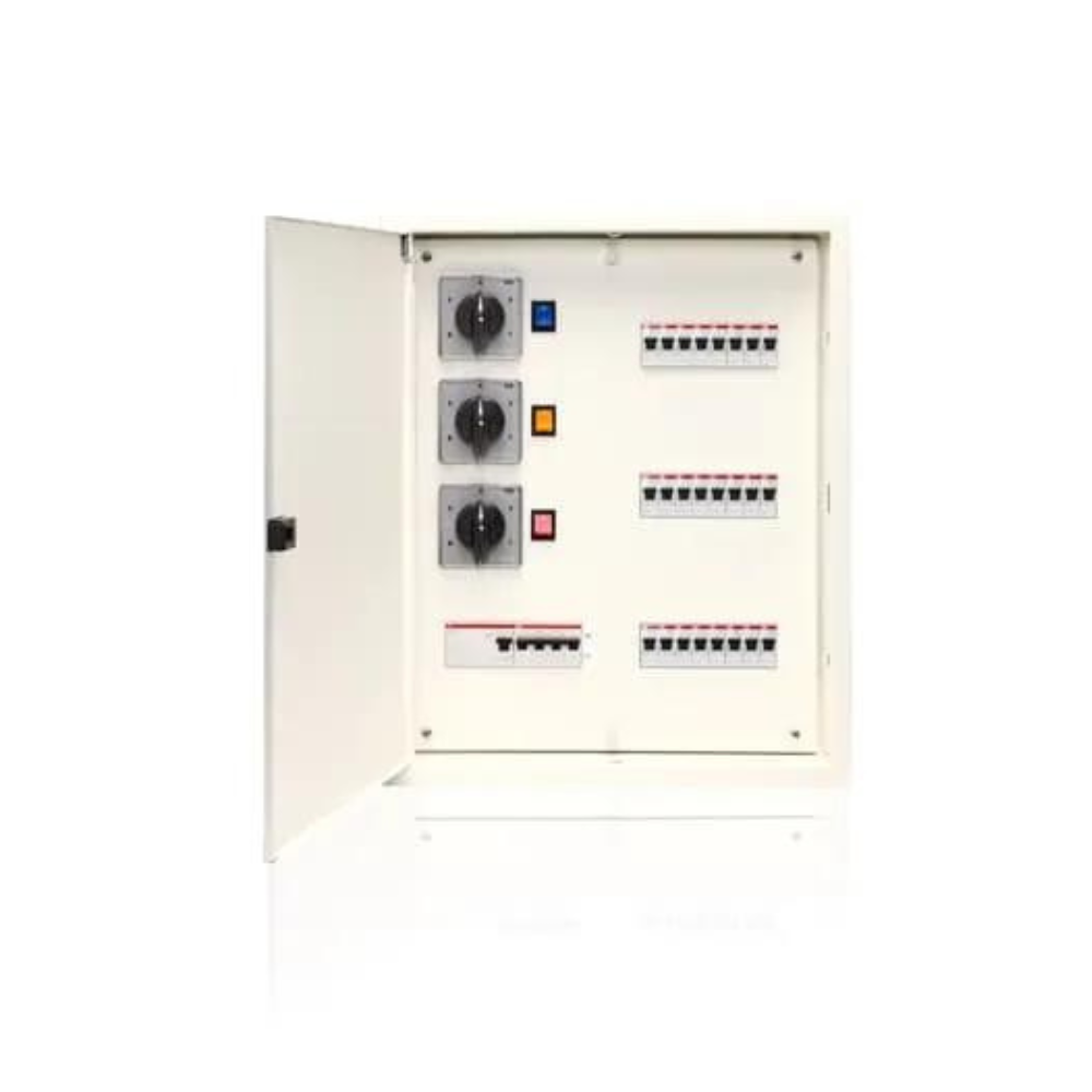 ABB Classic Series Distribution Board 12 Way, 8 + 36 Module, Phase Selector, Double Door - Metal, IP 43 (Ref No.: 1SYN869100R0004)