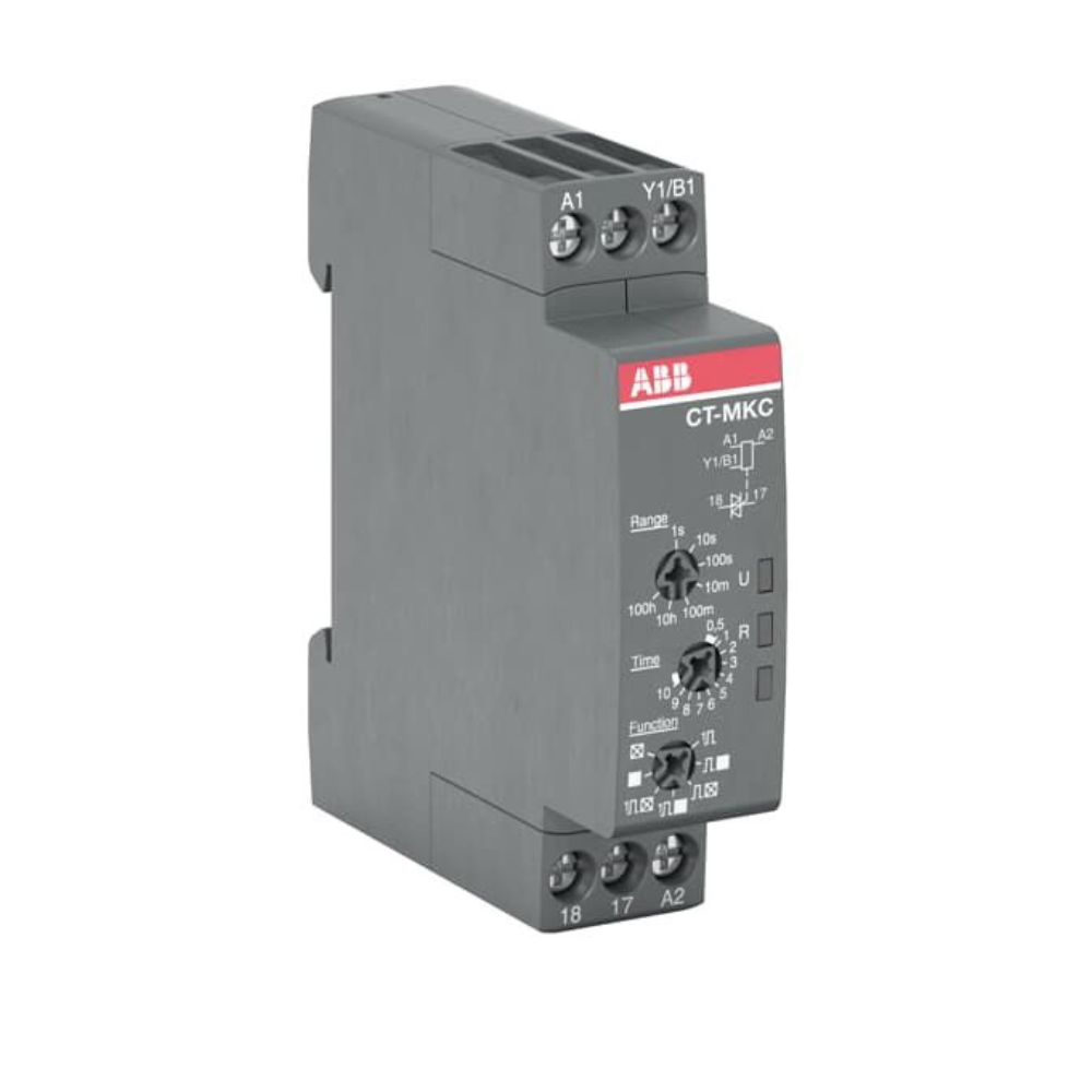 ABB DIN Rail, Snap-On Multi Function Timer Relay, 24 → 240V ac, SPDT, 0.05 s - 100h