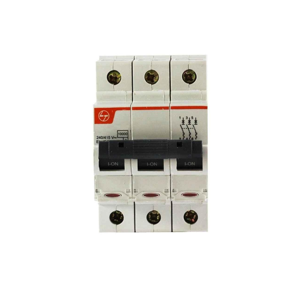 L&T Exora 2A 10kA C Curve 3 Pole MCB, BB30020C
