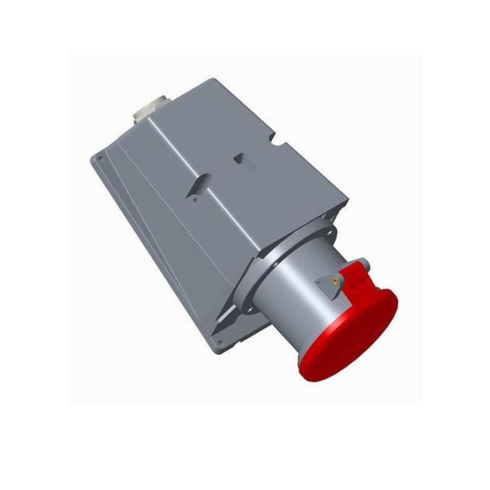 ABB, Tough & Safe IP44 Red Wall Mount 3P+N+E Right Angle Industrial Power Socket, Rated At 64A, 415 V-2CMA167484R1000