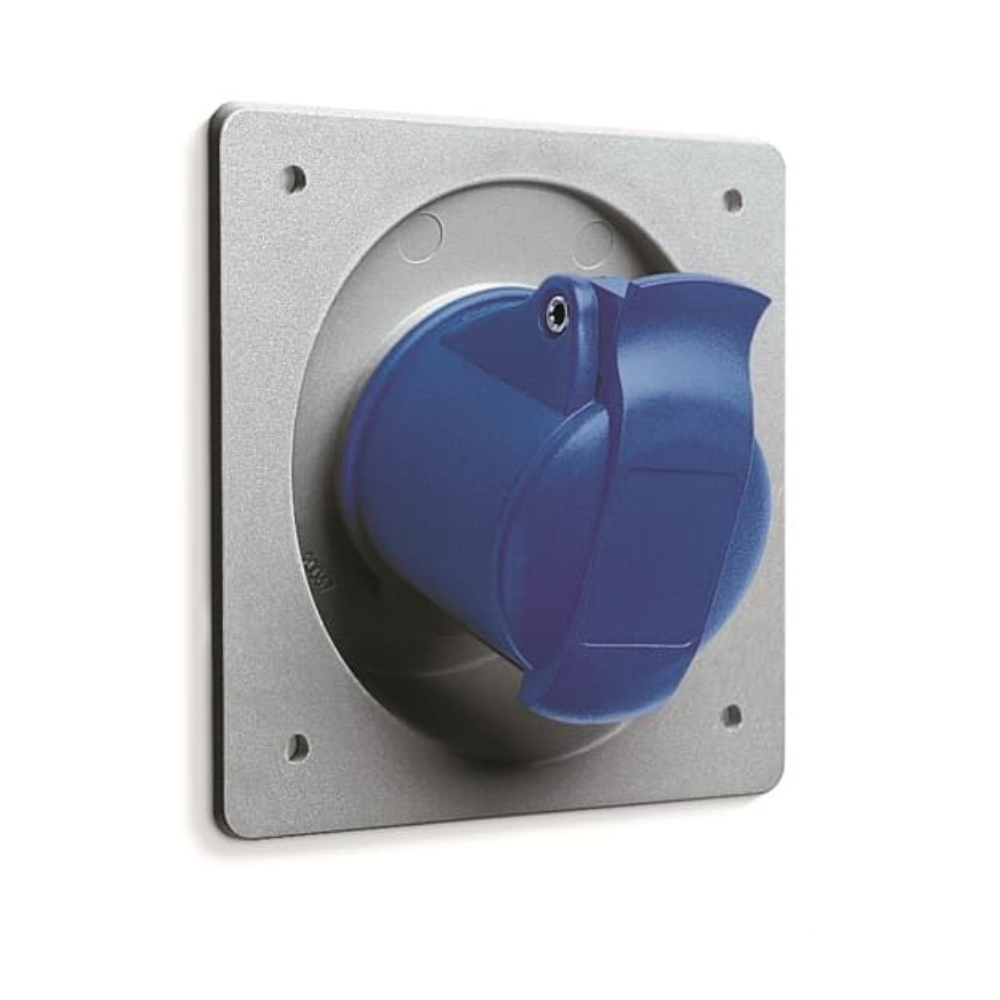 ABB, 232RAU6 IP44 Blue Cable Mount 2P+E Industrial Power Socket, Rated At 32A, 250 V-2CMA193266R1000