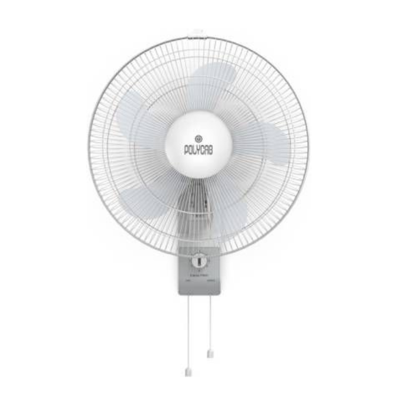 Polycab Eliana 400 mm 5 Blade Wall Fan  (White Grey, Pack of 1)